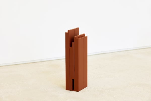 Untitled, acrylic and pigment on wood frame for canvas, 30.6x11x7cm, 2022