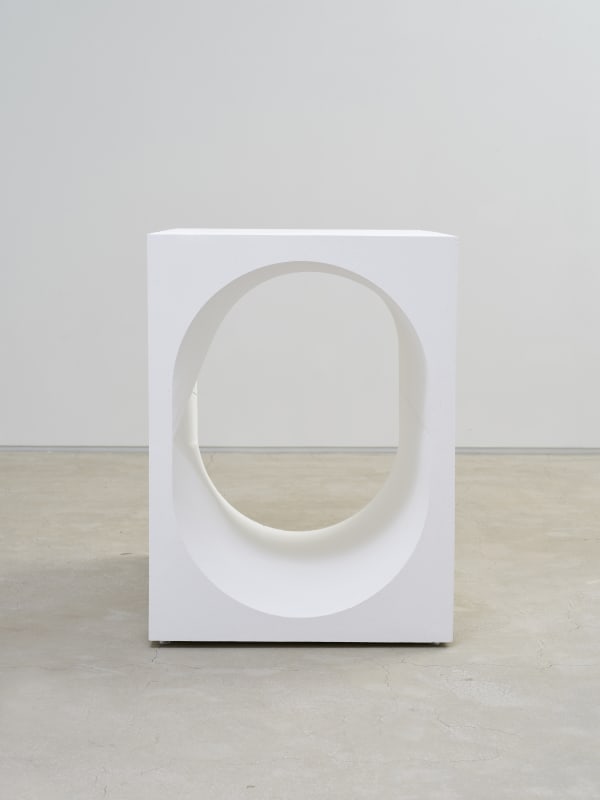 Long Oval to Long Oval, polystyrene foam, plaster, paint, 60x90x80cm, 2021