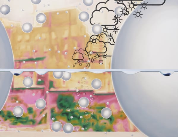 빗방울 모양 빗방울 Raindrop-shaped raindrops, oil on canvas, 112.1×162.2cm, 2024