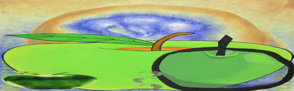넓적한 길이 A flat length, oil on canvas, 60×193.9cm, 2024