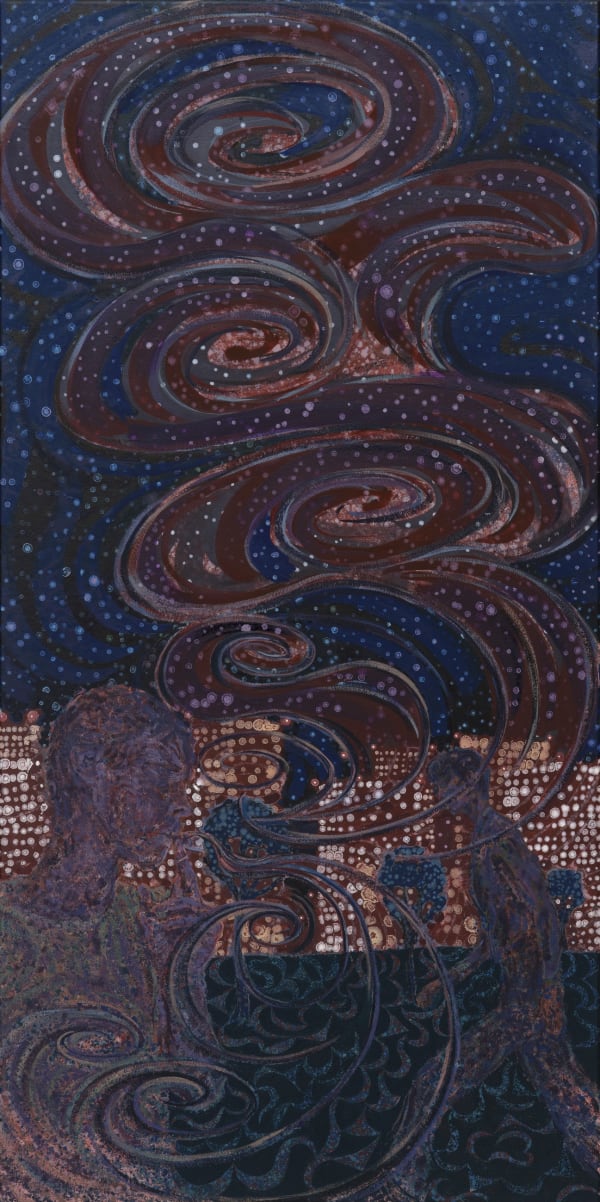 Joshua Raz, Decompression, oil on canvas, 120x 60 cm, 2024