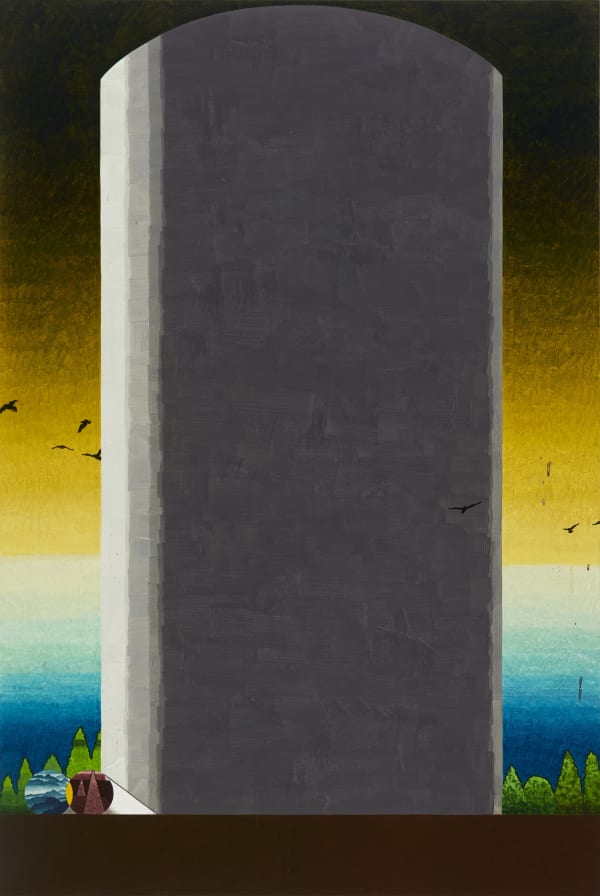 낮에서 저녁 From Day to Night, watercolor on canvas, 194x130.3cm, 2020