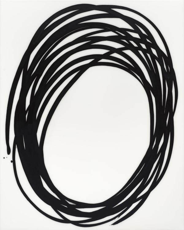 Acr ylic Medium, char coal black on c anvas, 175x140cm, 2018