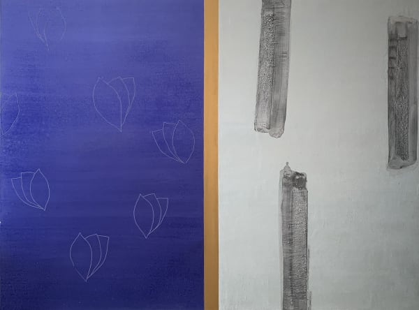 UNTITLED, mixed media on canvas, 193x259cm, 2002