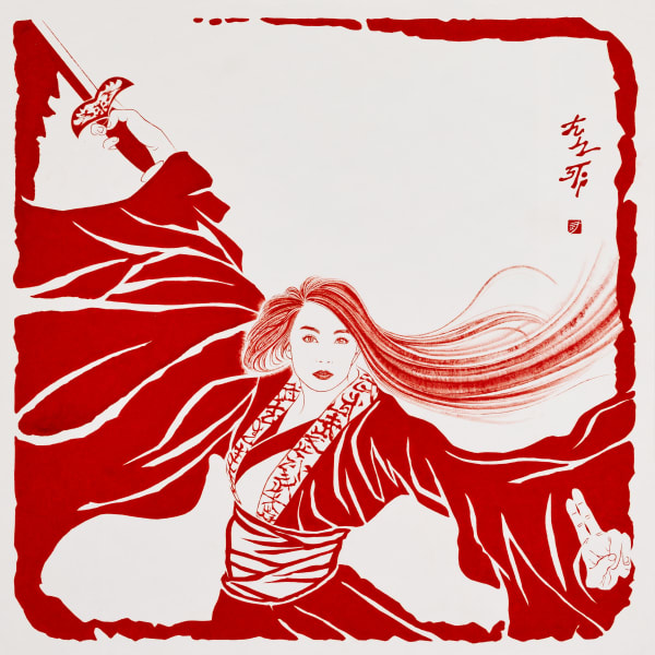 Full Stop 2017, 지본인주紙本印朱, 130×130cm