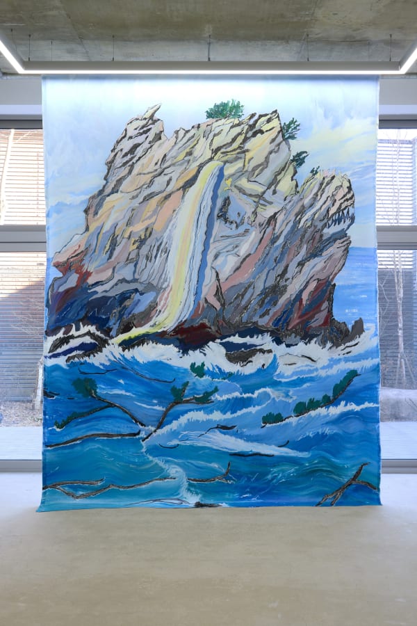 거북이 바위 Turtle Rock, charcoal and oil on canvas, 370 x 270 cm, 2025