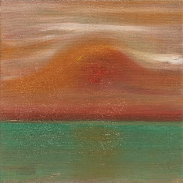 따라다니는 영원 003 Eternity that follows around 003, 2025, Oil on linen, 24.2 x 24.2 cm