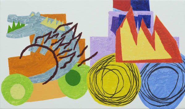 기록 Record (2), watercolor on canvas, 24.2x41cm, 2025