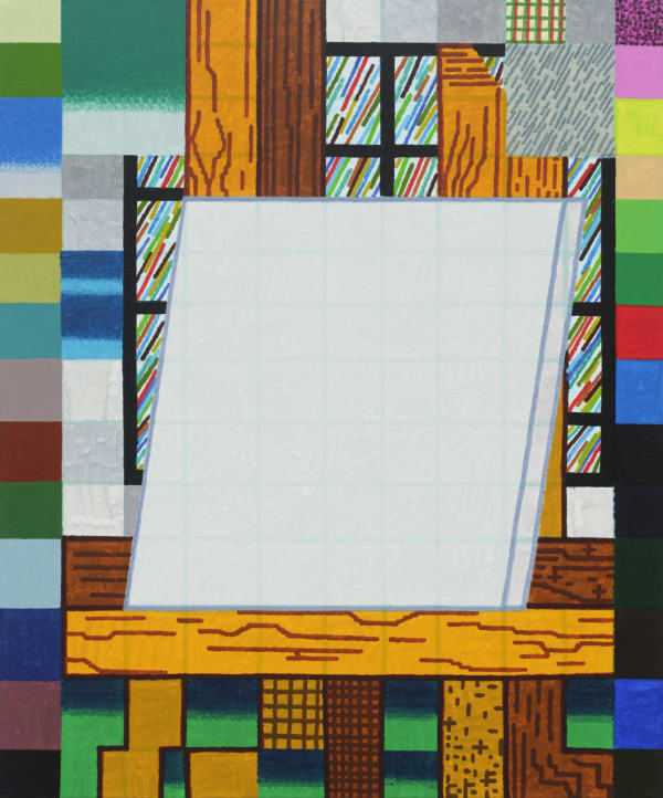 비오는 날의 작업실 Studio in the Rain, watercolor on canvas, 72.7x60.6cm, 2025