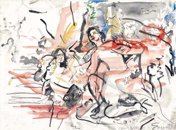 Cecily Brown, Untitled (Hylas and the Nymphs) 2, 2022 Archival pigment print on Fabriano Watercolor Rag paper, 310 gsm, 18...