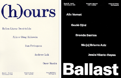 Sculpture, Part I + II 2025 MFA Thesis Exhibition