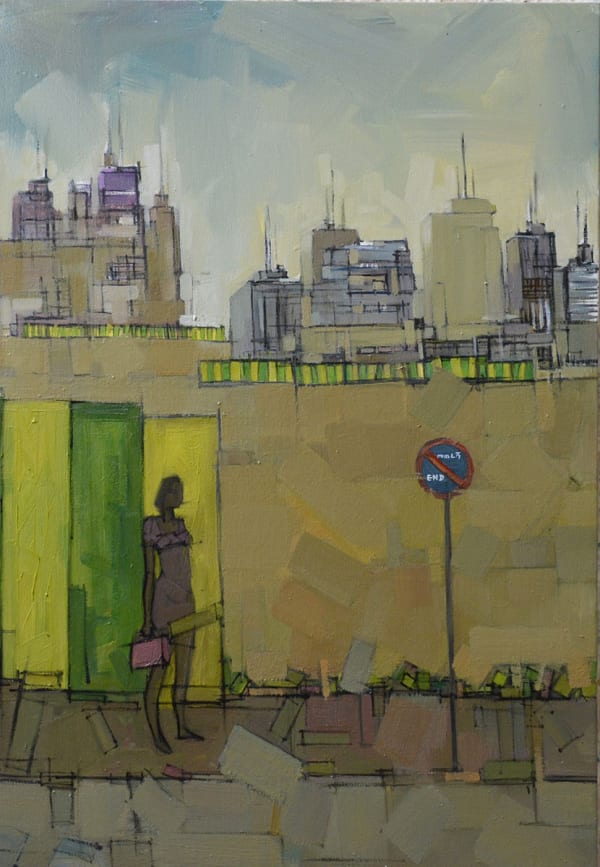 Yosef Lule Past Future Ii Oil On Canvas 100Cmx70Cm 2015