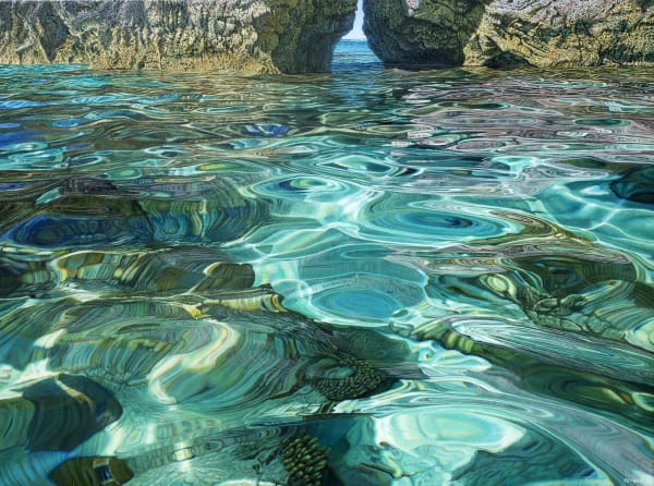 Mark Cross, Fissure, oil on canvas, 2018.