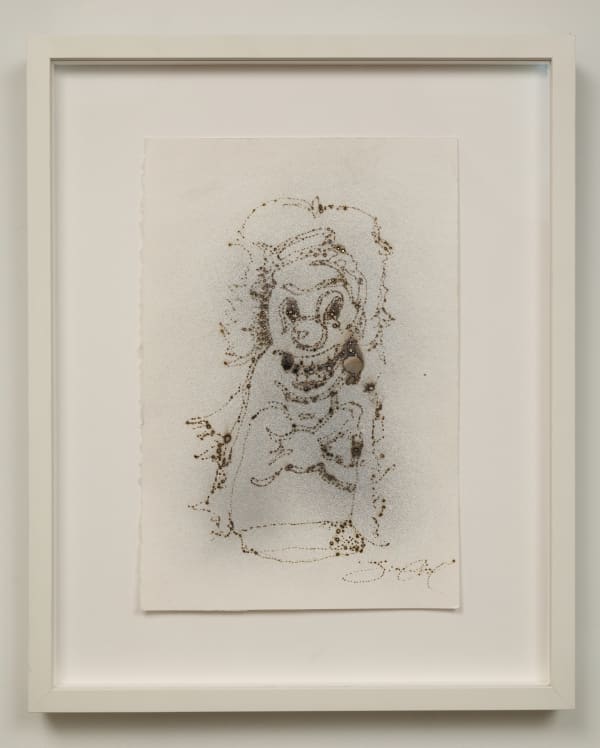 Jimmy O'Neal, Punk 3 | Electrocution Drawing and Paint with Mylar backing on Paper | 11x 15 in, 2022