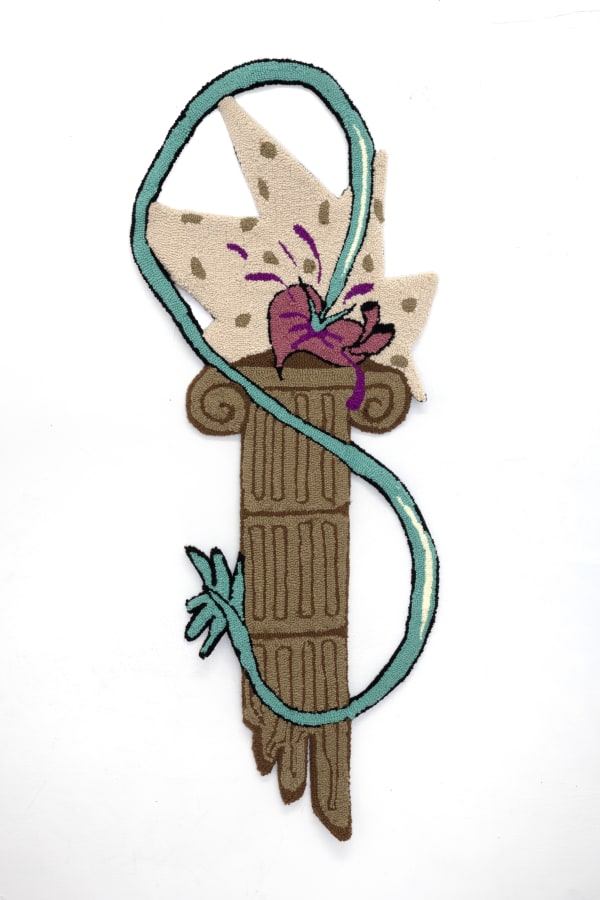 GUADALUPE SALGADO Construir sobre las ruinas, 2022 Worsted Tufting Embroidery