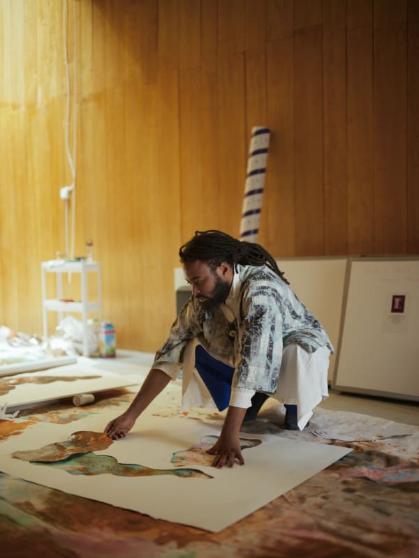 Our first artist in Residence, Ousmane Bâ.