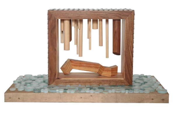 Frozen Promise 2013 Aluminium, glass and wood 40 x 60 x 6.25cm