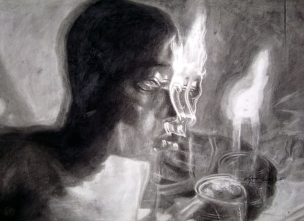 Illusion 2011 Charcoal on paper 51 x 73cm