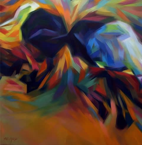 Confrontation 2010 Oil on canvas 135 x 135cm