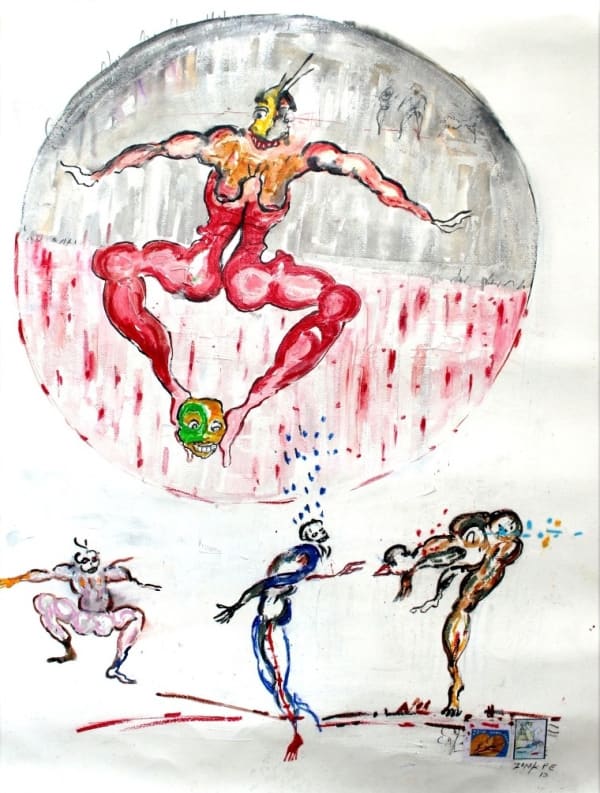 Dominique Zinkpè Sagace 2013 Natural pigment and pastel on paper 76 x 57cm