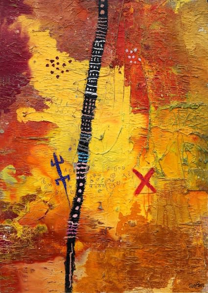 Tchif Untitled 2013 Mixed media 80 x 100cm