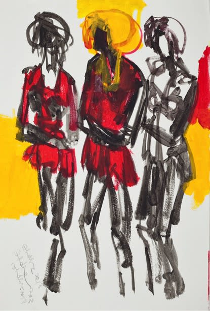 Duke Asidere Patience 2013 Acrylic on paper 56 x 38cm