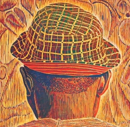 The Red Cap 2012 Colour reduction linoleum print 58 x 58cm