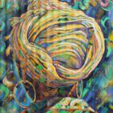 The Yellow Scarf 2013 Acrylic on corrugated support 198 x 134cm
