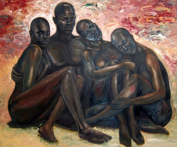 Oliver Enwonwu The Great Deception 2011 Acrylic on canvas 172 x 206cm