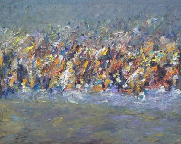 Emenike Ogwo Argungu Festival 2009 Oil on canvas 152.5 x 182cm