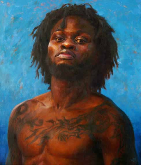 Ebenezer Akinola Becoming... 2017 Oil on canvas 134 x 120cm