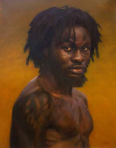 Ebenezer Akinola Becoming...II 2018 Oil on canvas 121 x 95cm