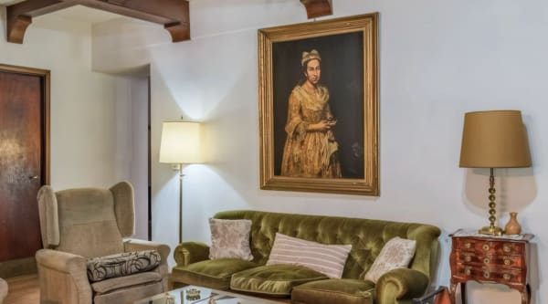The painting by Italian artist Ghislandi in the living room in Mar del Plata. Photograph: Robles Casas & Campos