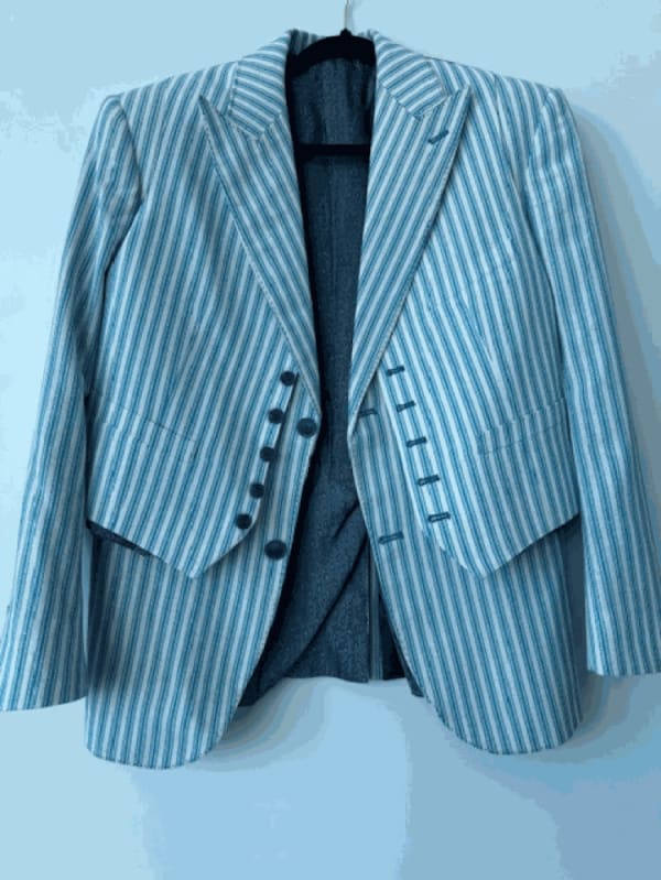 Light Blue and White Stripes, Size 42