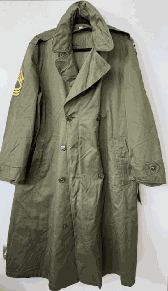 Green Trench Coat, Size L