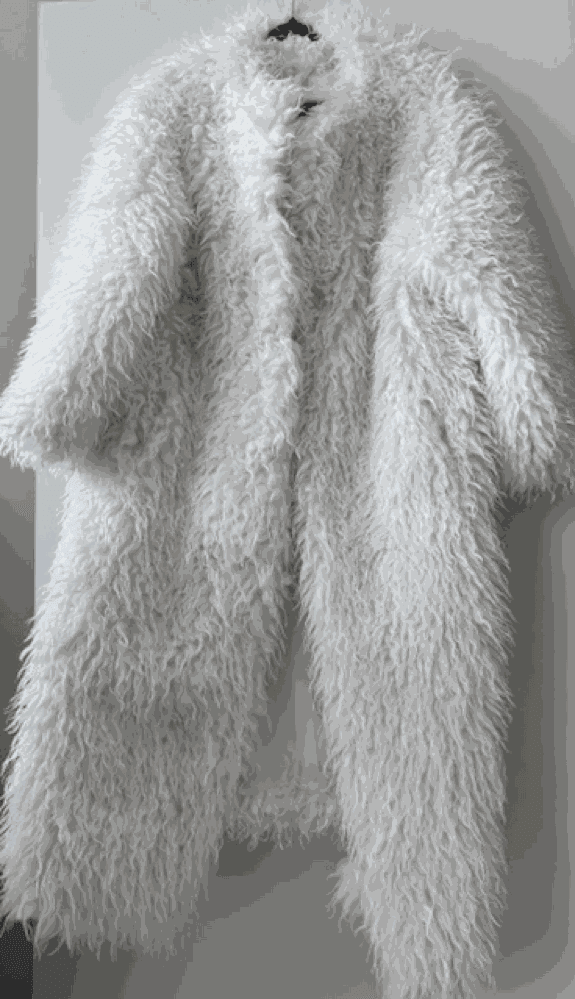 White Fur Coat, Size L