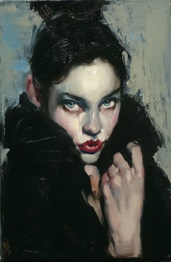 Black Cape, 2016. Oil on canvas, 8 x 12 in. / 20.3 x 30.5 cm.