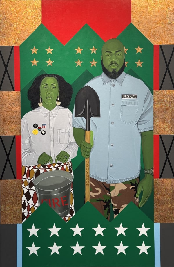 Clarence Heyward, American Inferno - (rosewood), 2025