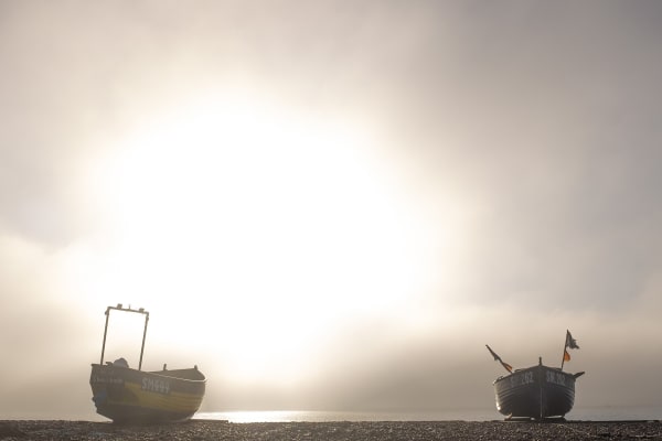 Coastal Contemporary Boats at Dawn Steve Gallagher