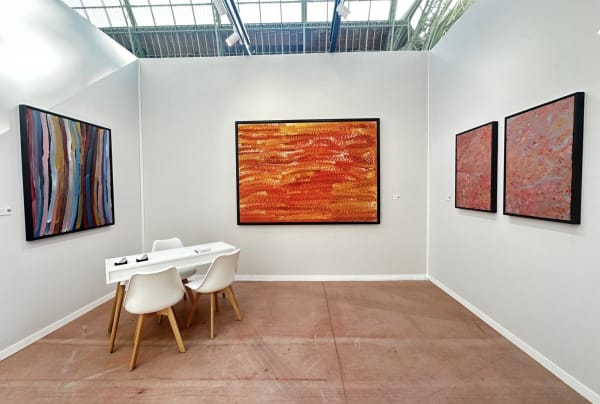 Installation shot Art Paris 2025 From left to right: Minnie Pwerle & Emily Kam Kngwarray