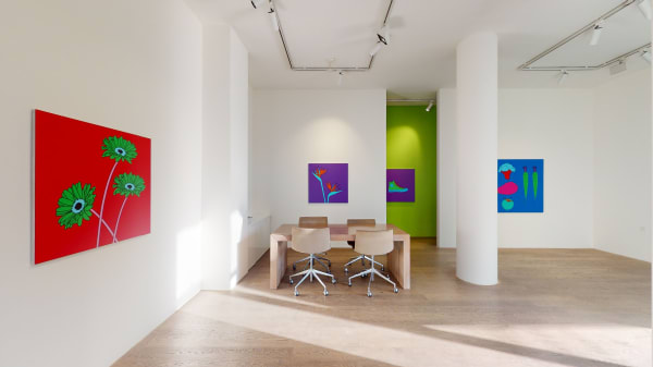 Installation View of Birds of Paradise Galerie Andres Thalmann, Zurich, Switzerland