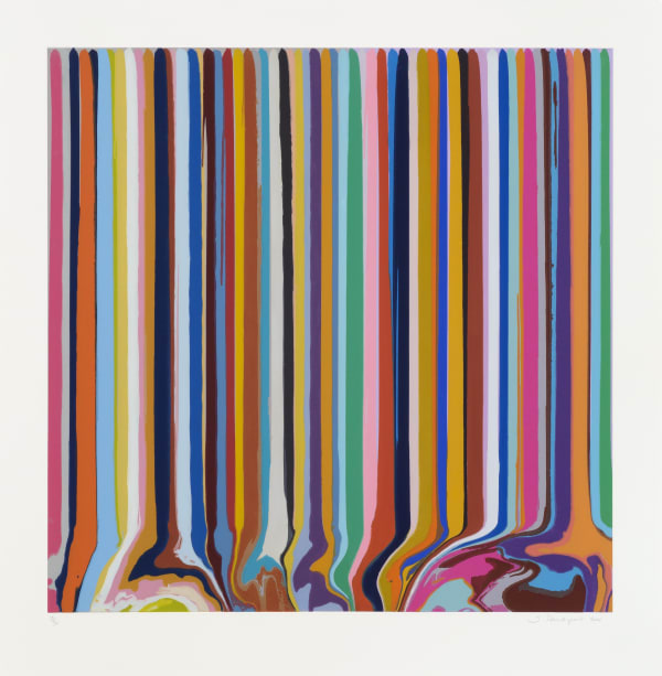 Ian Davenport, Etching: Grey, Lavender , 2014