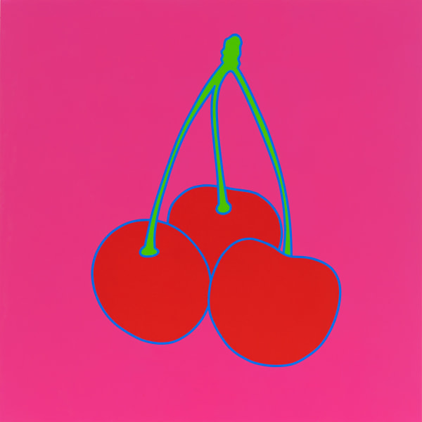 Michael Craig-Martin, Untitled (cherries pink), 2024