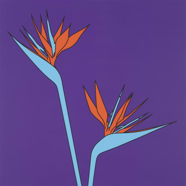 Michael Craig-Martin, Untitled (birds of paradise), 2022