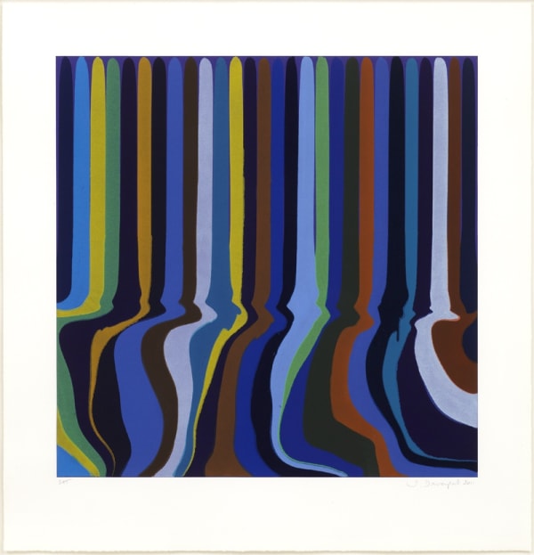 Ian Davenport, Royal Blue Etching , 2011