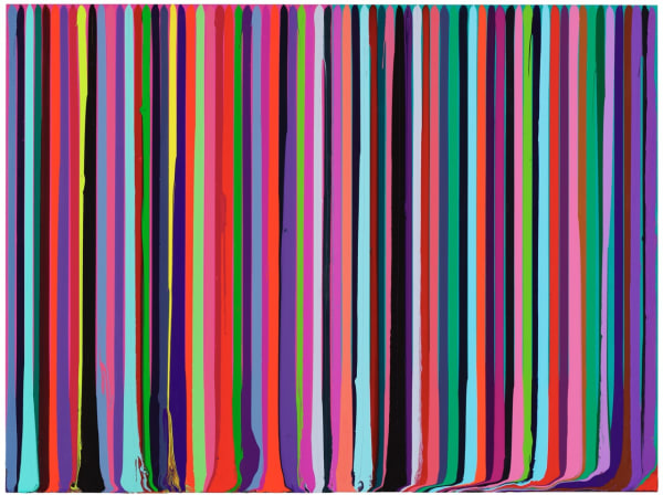 Ian Davenport, Puddle Painting: Magenta, Green, 2011