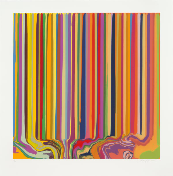 Ian Davenport, Etching. Yellow, Orange , 2014