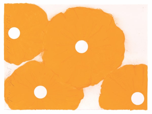 Donald Sultan, Four Yellows, Dec 14, 2018, 2018