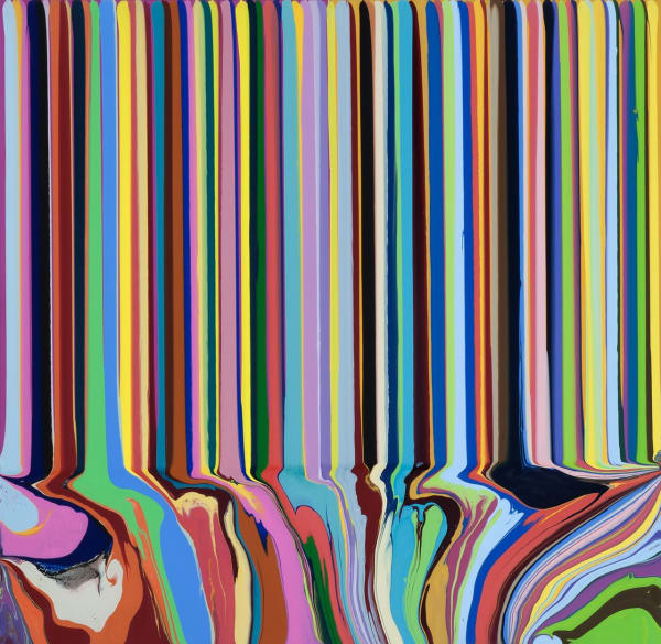 Ian Davenport, Colourcade: Magenta, Yellow, 2016