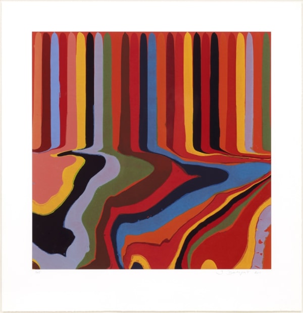 Ian Davenport, Bright Red Etching , 2011
